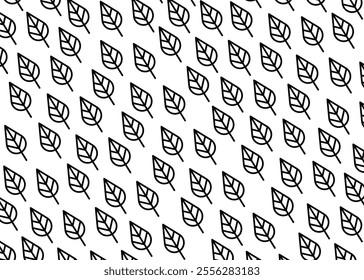 Leaves with seamless pattern vector, print and packaging, fashion, doodle, nature