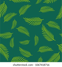 leaves seamless pattern vector texture green