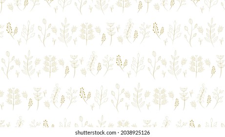Deja un patrón sin foco con fondo blanco y color dorado. Diseño de iluminación de vectores