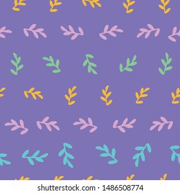leaves seamless repeat pattern background. Perfect for kids rooms and textile design