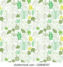 Leaves seamless vector pattern