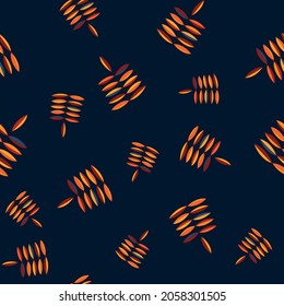 Verbleibt nahtloses Vektormuster. Herbstdesign-Konzept. Abstraktes geometrisches Design. Handgezeichnet. Thanksgiving-Day-Design.