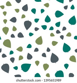 Leaves Seamless vector Pattern. Flat style floral Background