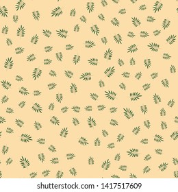 Leaves Seamless vector Pattern. Flat style floral Background. 