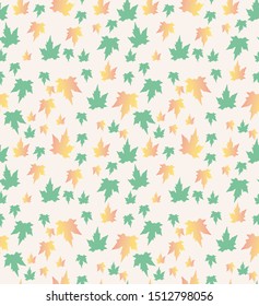 Leaves. Seasons. Autumn. Seamless pattern. Vector.