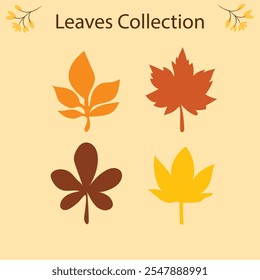 Leaves Set Clipart Vector Illustration by Ari_noana