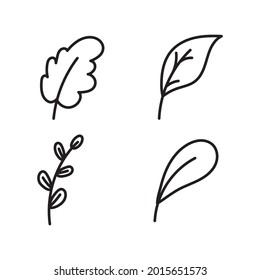 Leaves set logo template design
