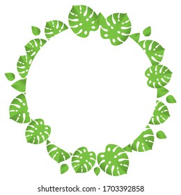 Leaves set paper cut style.