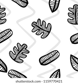 leaves shading pattern hand drawing