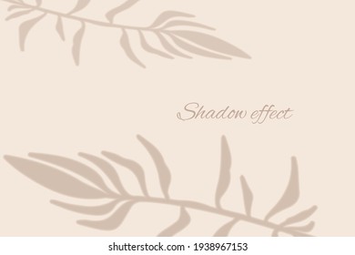 Leaves shadow background. The effect of overlaying shadows. Vector texture for background, wallpaper, own design