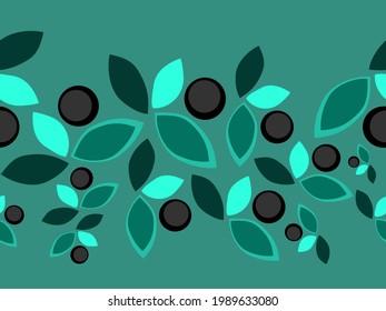 Leaves and shapes border design abstract  background. Abstract art vector illustration, for wallpaper web backdrop, Story board. Fabric material design Seamless.
