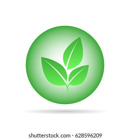 Leaves sign - vector icon