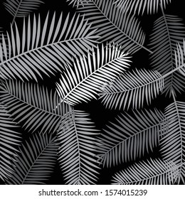 Leaves Silhouette Pattern Vector Background