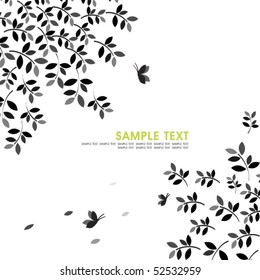leaves silhouette.vector