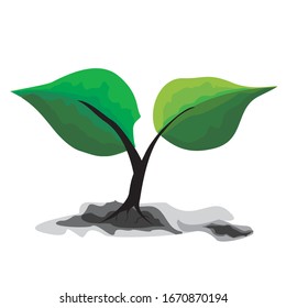 hojas con un simple plano de caricatura