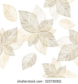 Leaves skeletons seamless. Vector