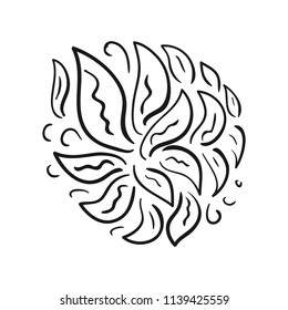 Leaves. Sketch. Vector illustration