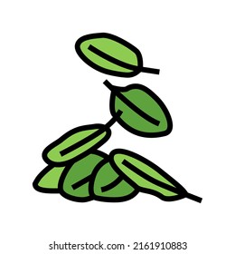 leaves spinach color icon vector. leaves spinach sign. isolated symbol illustration