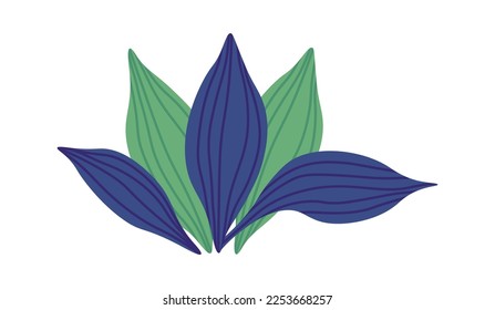 Leaves of spring flower flat icon. Vector illustration
