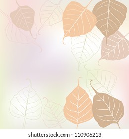 Leaves, spring - vector background