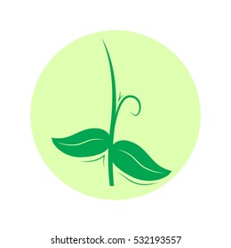 leaves sprout, ecology, icon, vector illustration EPS 10