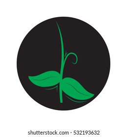 leaves sprout, ecology, icon, vector illustration EPS 10