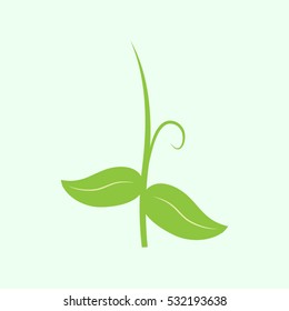 leaves sprout, ecology, icon, vector illustration EPS 10