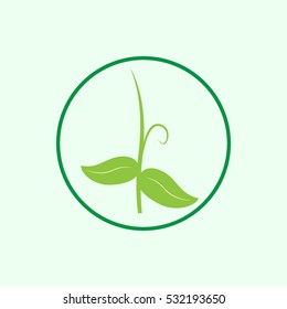 leaves sprout, ecology, icon, vector illustration EPS 10