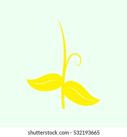 leaves sprout, ecology, icon, vector illustration EPS 10