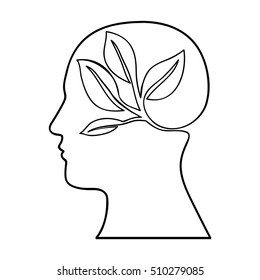 leaves or sprout icon image 