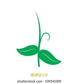 leaves sprout logo, icon, vector illustration EPS 10