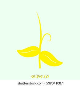 leaves sprout logo, icon, vector illustration EPS 10
