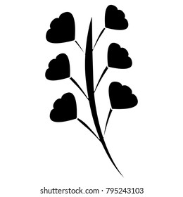 leaves with stem icon image 