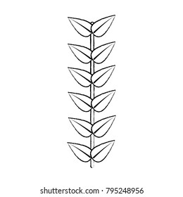 leaves with stem icon image 