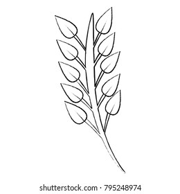 leaves with stem icon image 