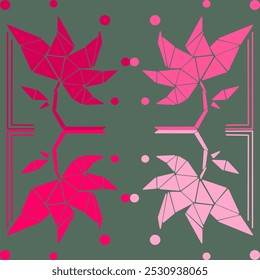 leaves stencil ombre mosaic abstract seamless geometric graphic watercolor pastel  artwork decoration vector ethnic simple template wallpaper print fabric pattern doodle cute curve line hand drawn 
