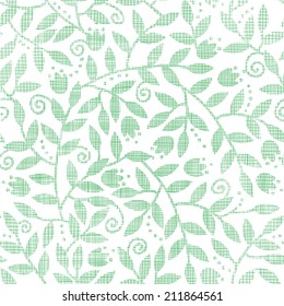 Leaves and swirls textile seamless pattern background