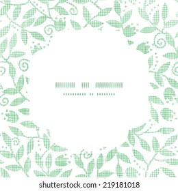 Leaves and swirls textile square frame seamless pattern background