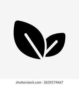 Leaves symbol flat icon vector