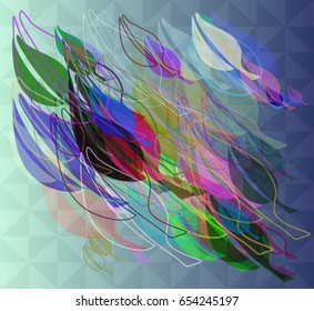 leaves template vector