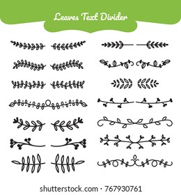 Leaves Text Divider