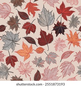 leaves textile designed for innovative fabric creations, wallpaper, and wraps.