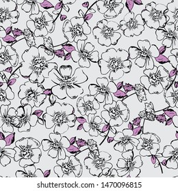Leaves texture pattern. Ditsy floral background. Liberty style. fabric, covers, manufacturing, wallpapers, print, gift wrap.