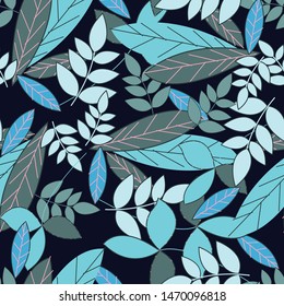 Leaves texture pattern. Ditsy floral background. Liberty style. fabric, covers, manufacturing, wallpapers, print, gift wrap.