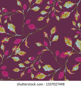 Leaves texture pattern. floral background.