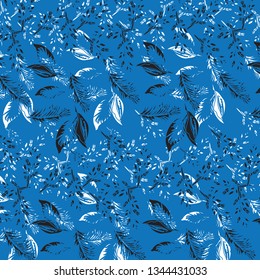 Leaves texture pattern. floral background.