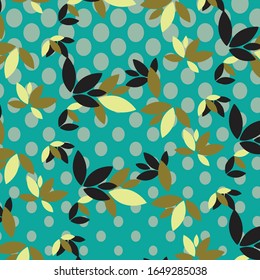 Leaves texture pattern vector and  floral background