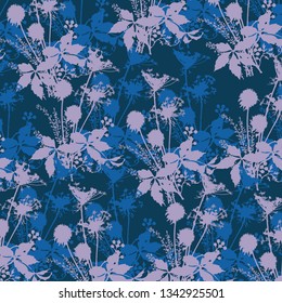 Leaves texture pattern.Watercolor floral background.