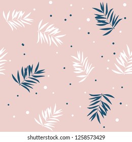 leaves texture pattern.Watercolor floral background.Seamless pattern can be used for wallpaper,pattern fills,web page background,surface textures