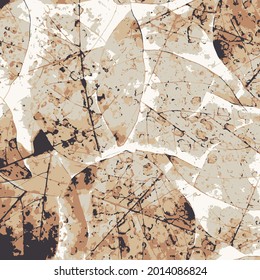 Deja el fondo abstracto de las texturas. Superficie de hoja vintage geométrica marrón y beige.